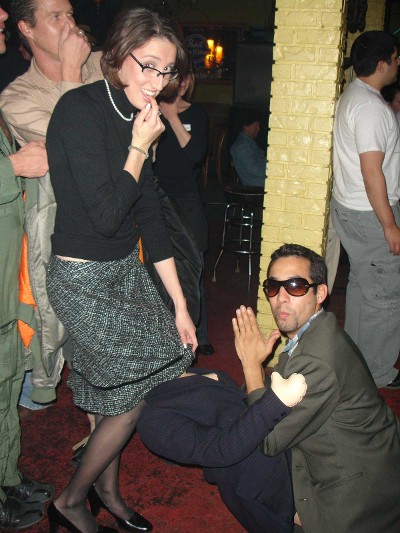 Seriously, she creeps me out. Especially when she's peeking up my skirt...