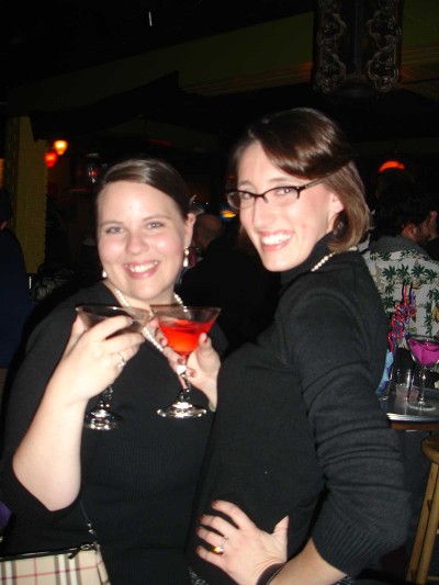 The only two people in the whole bar who ordered Cosmos